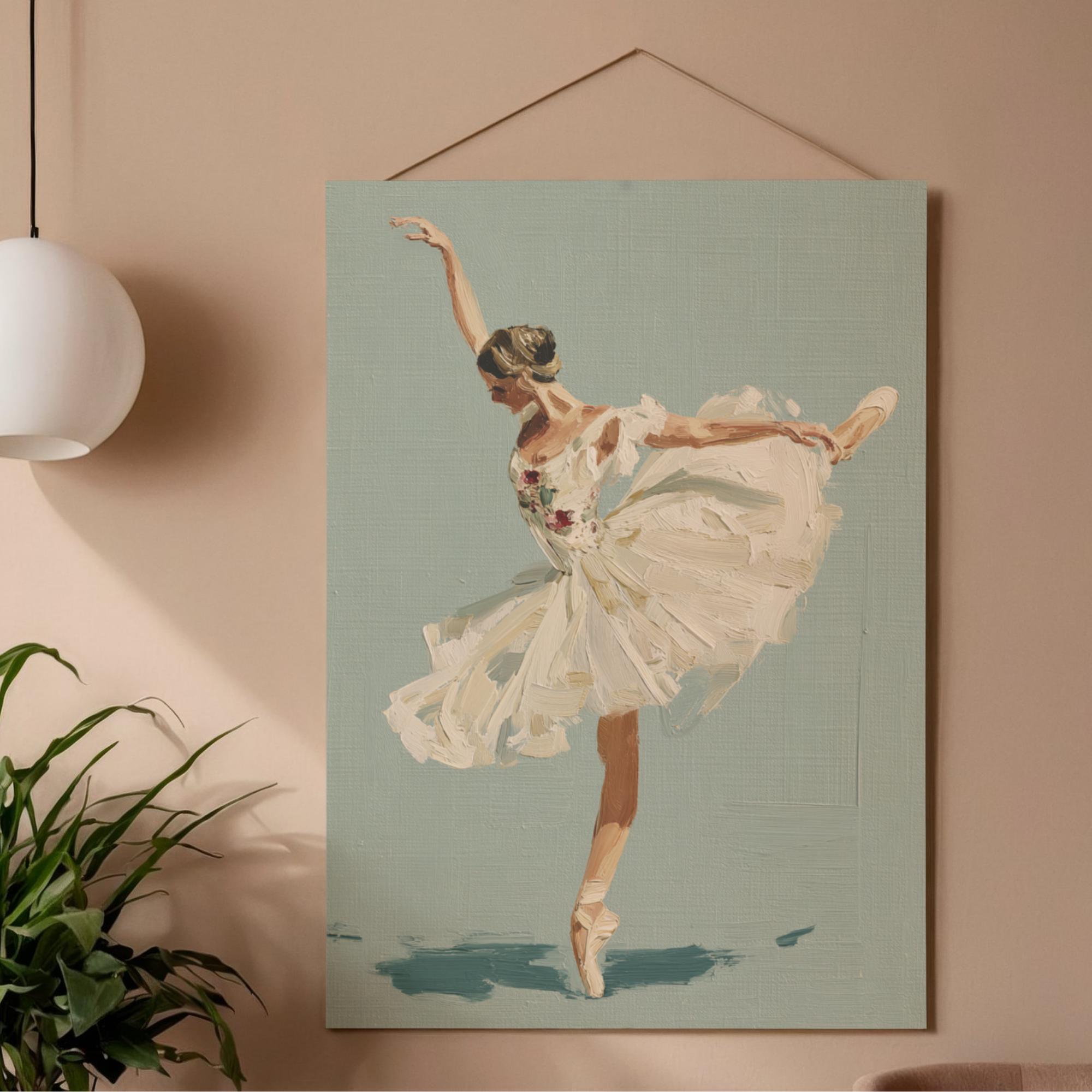 Ballerina Wall Art Print, Elegant Ballet Dancer Poster, Feminine ...
