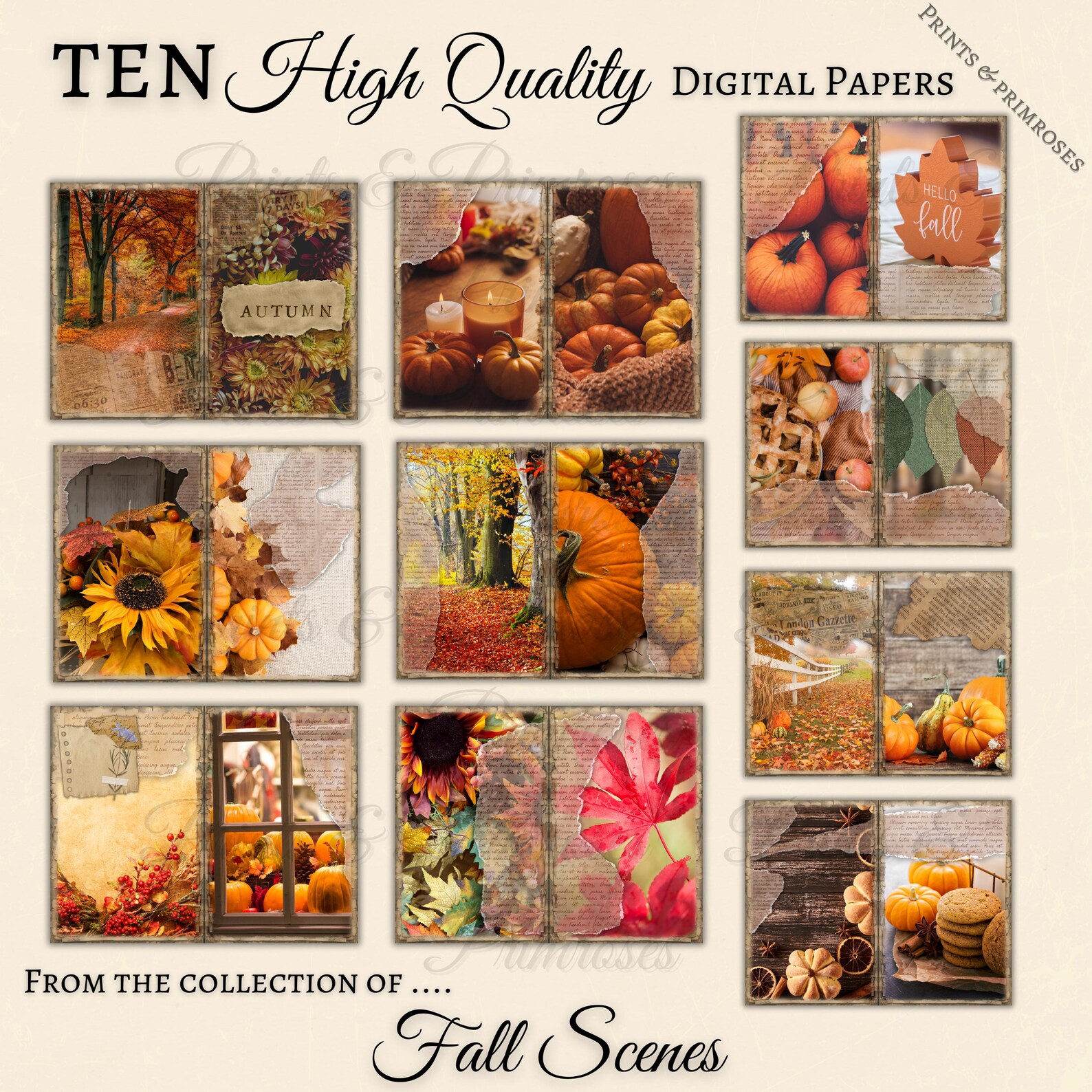 Autumn Junk Journal Kit | Cozy Fall Ephemera, Printable Scrapbook ...