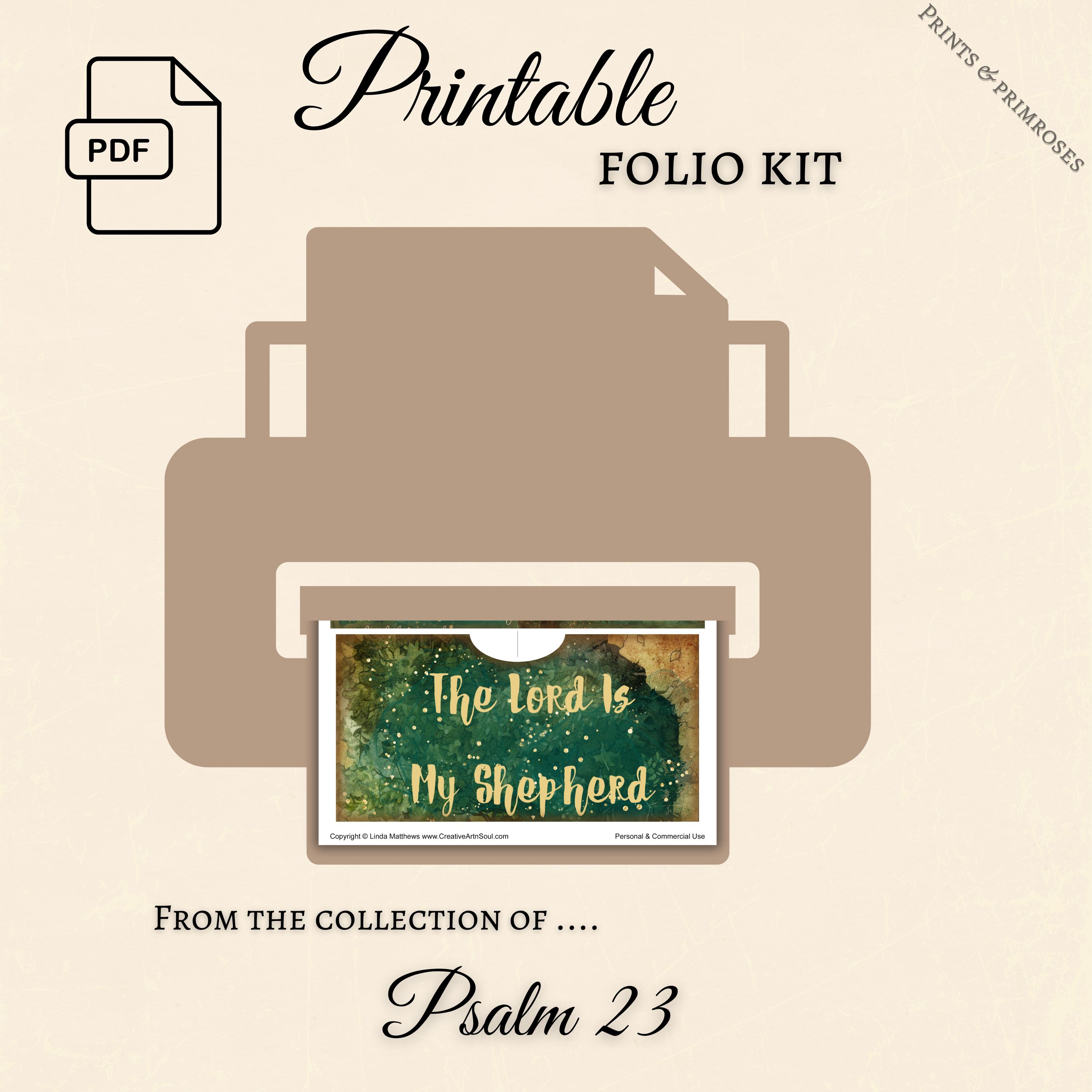 Psalm 23 Junk Journal Kit | Christian Gratitude Folio (digital Download ...