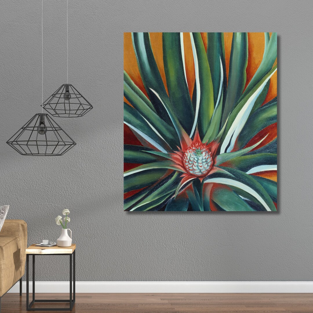 Georgia O'keeffe-pineapple Bud Canvas Wall Art,georgia O'keeffe Canvas ...