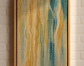 Aboriginal Dot Painting Download – Vertical Neutral Wall Art (Digital Download)