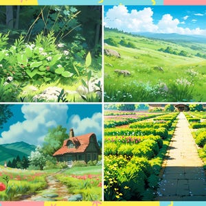 Procreate Brushes: 117 Ghibli-inspired Anime Nature Brush Set ...