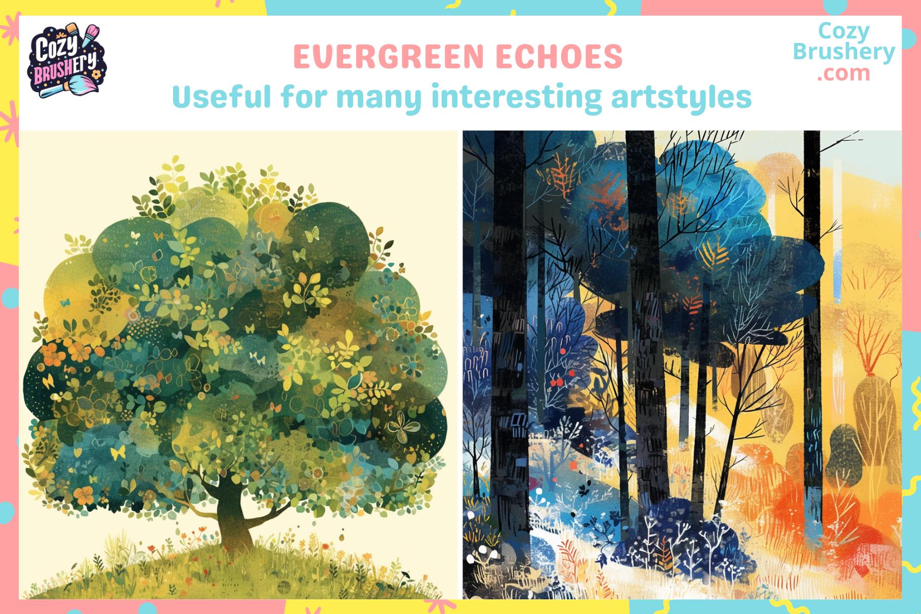 Procreate Brushes: Enchanted Forest Set, 218 Tree Brushes and Stamps ...