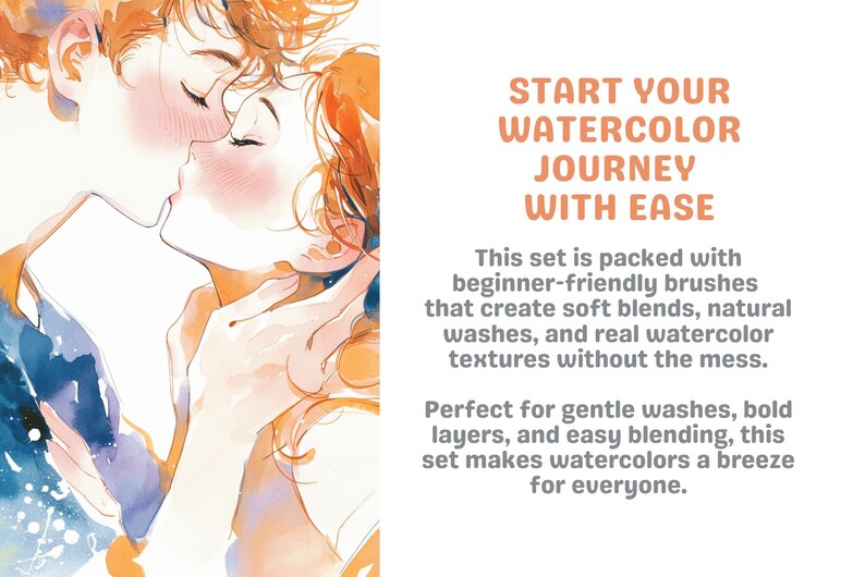 Procreate Brushes: 12 Realistic Watercolor Brushes for Authentic Painting Effects image 3