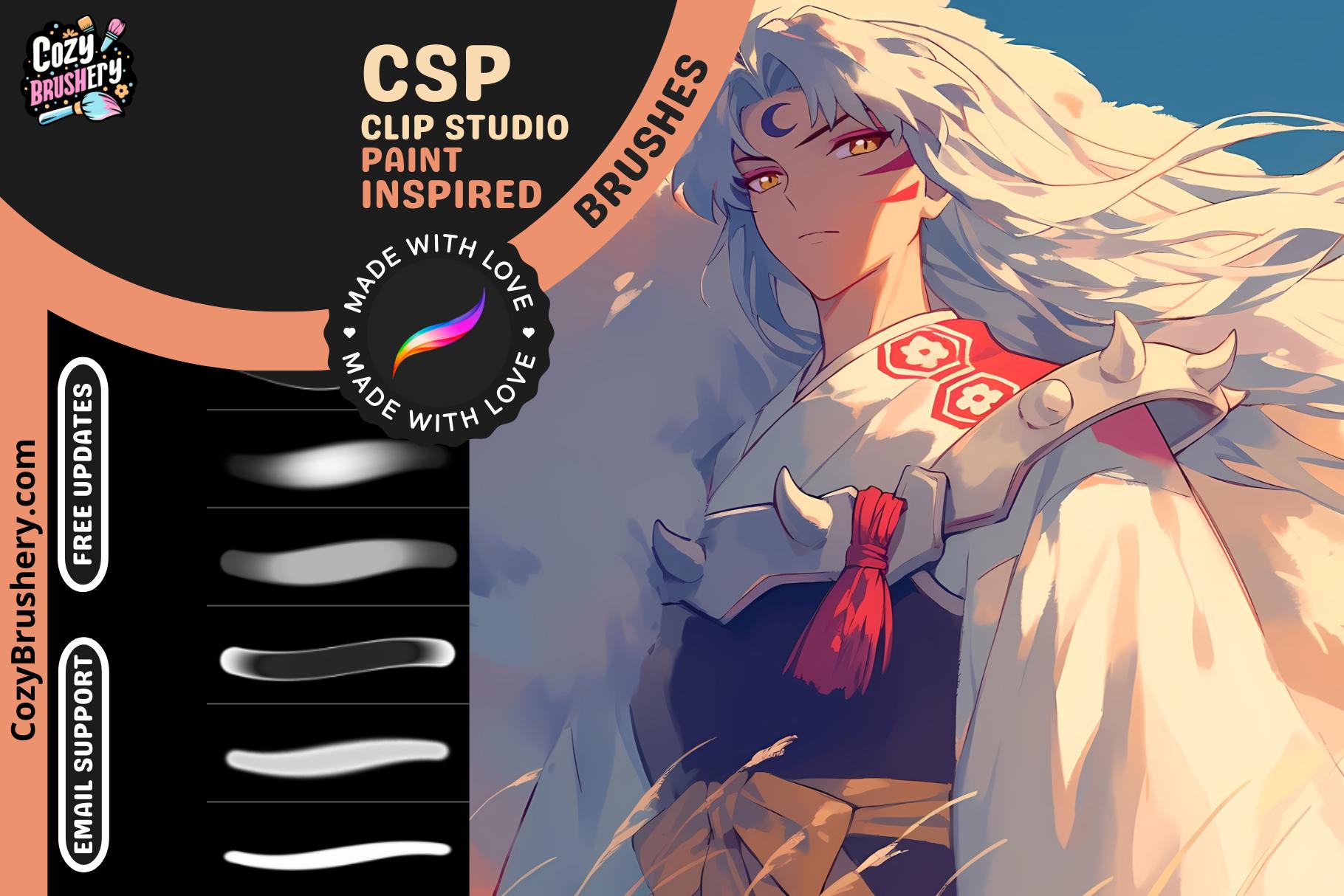 Procreate Brushes: Clip Studio Style Pack, 40 Brushes for Sketching ...