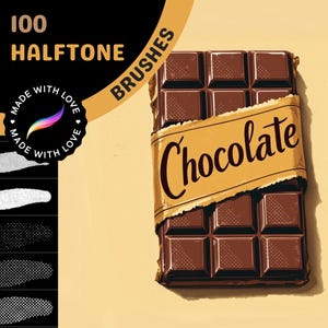 Procreate Brushes: Halftone Texture Pack, 199 Brushes for Retro, Vintage, and Manga Art, Perfect for Classic and Stylized Designs