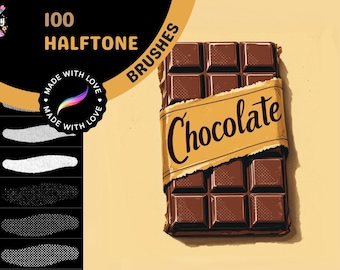 Pinceles Procreate: paquete de texturas de semitonos, 199 pinceles para arte retro, vintage y manga, perfectos para diseños clásicos y estilizados