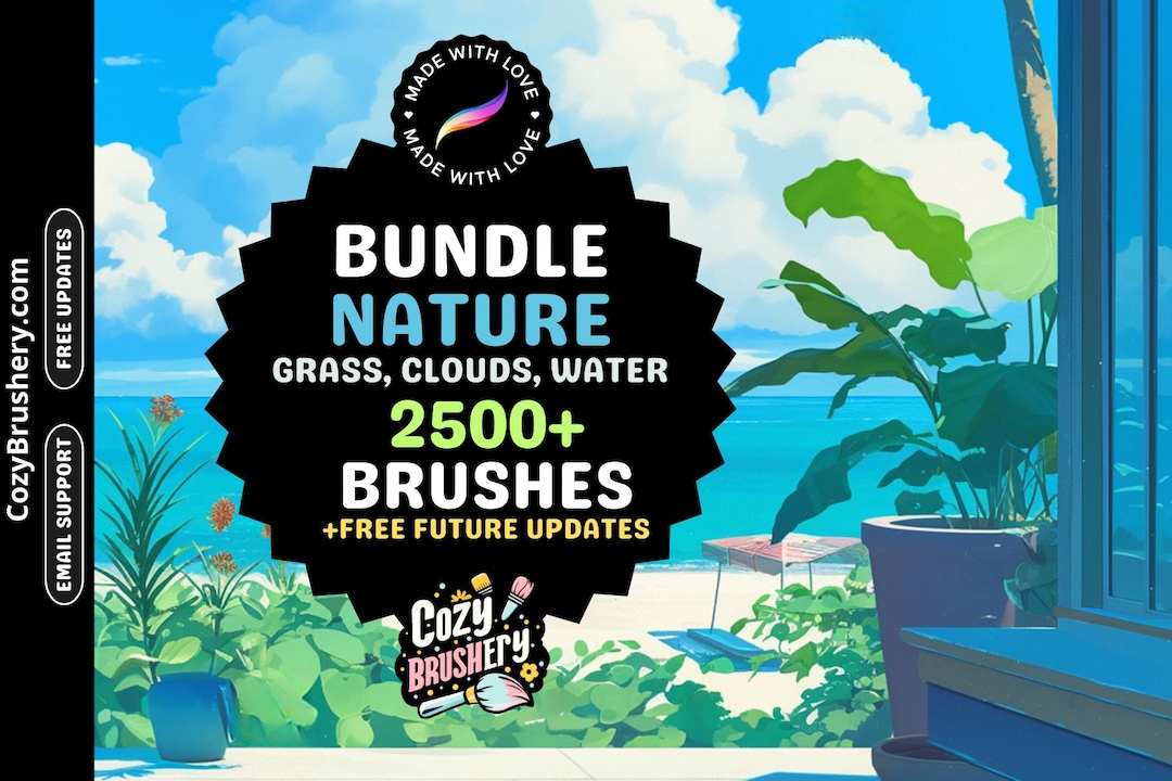 Procreate Brushes: Ultimate Nature Art Bundle, 2500+ Anime and ...