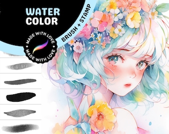 Procreate Brushes: 12 Realistic Watercolor Brushes for Authentic Painting Effects