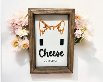 Aangepast bord kat gedenkteken kraag klein ras