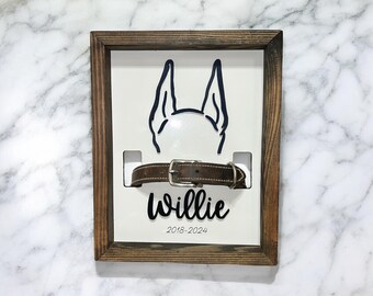 Aangepast bord met hondenherdenkingshalsband van middelgroot tot enorm ras