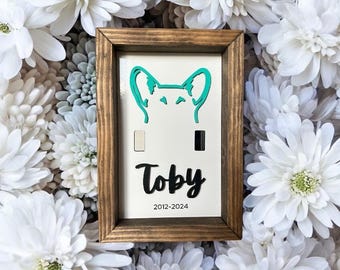 Aangepast bord met halsband voor hondengedenkteken klein ras