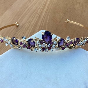 Purple Pearl Tiara - Etsy display picture 1