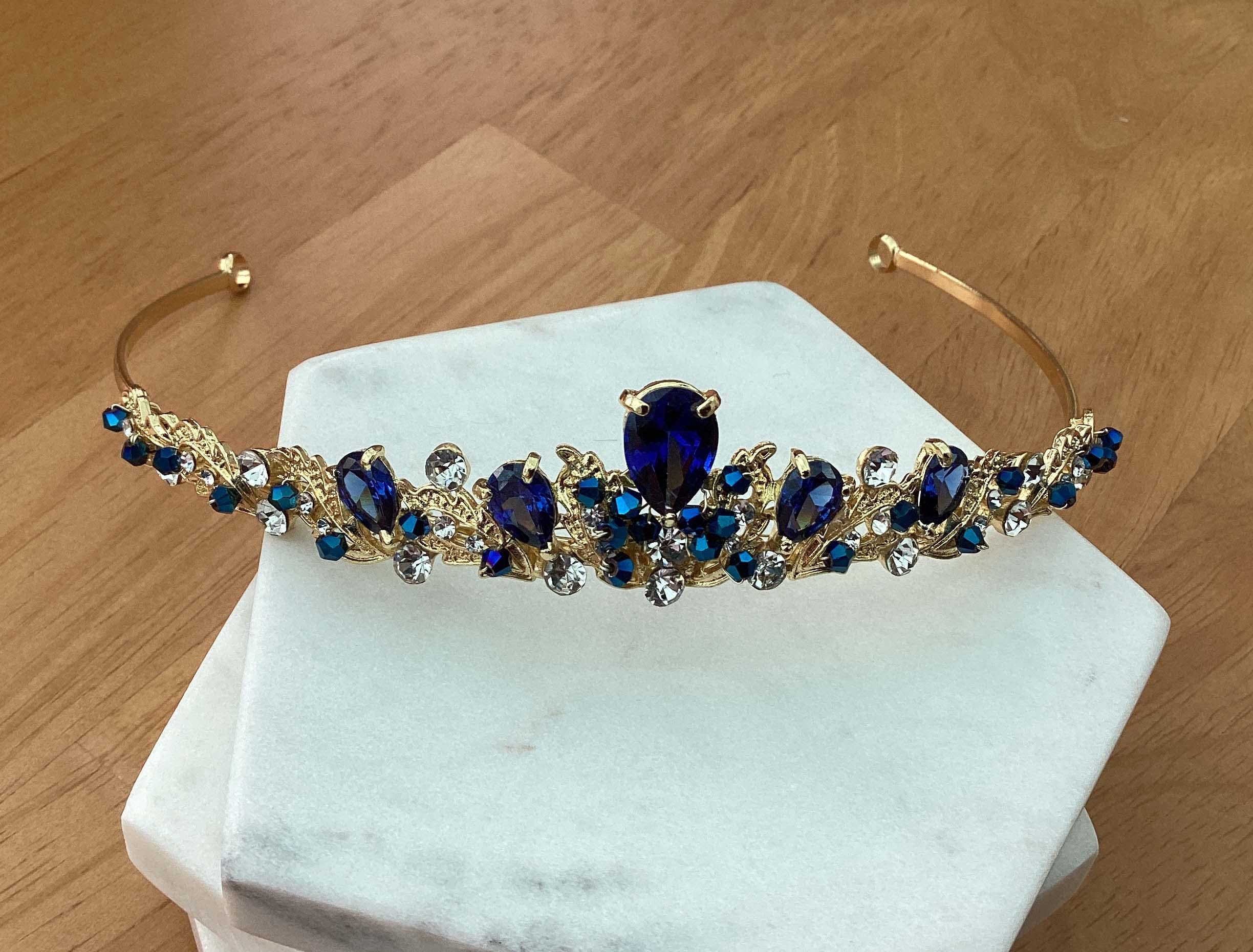 Sapphire Blue Tiara - Etsy display picture 1