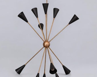 ミッドセンチュリー・スプートニク・シャンデリア：イタリア製スター