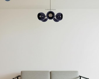 Mid Century Sputnik Chandelier: Brass Starburst, Stilnovo Style