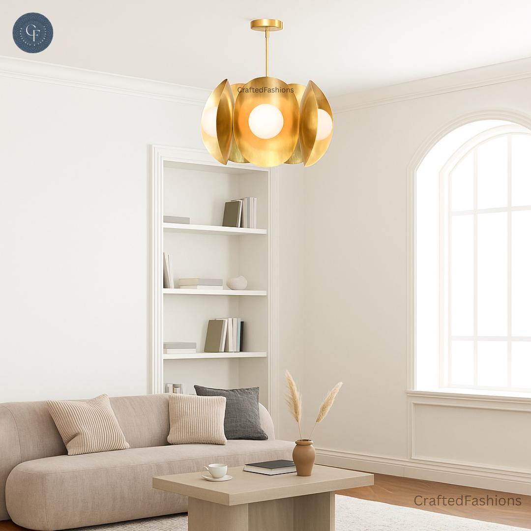 Stilnovo Style Sputnik Chandelier: Brass Seven-globe Pendant Light - Etsy