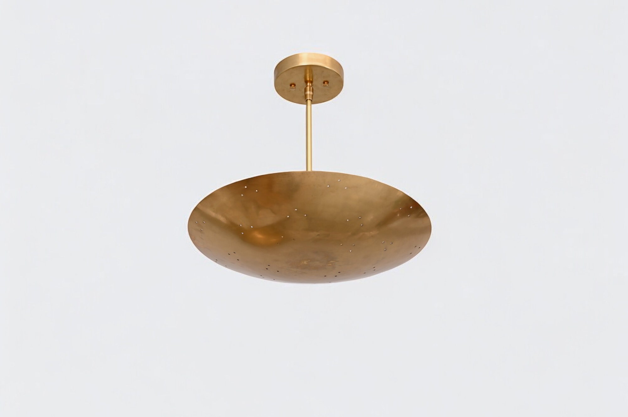 ミッドセンチュリーの真鍮製スプートニクシャンデリア：手作りのスター