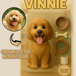 Custom Pet Action Figure, Personalized Dog Figurine, Custom Toy Figure, Pet Toy Box, Personalized Dog Toy, Digital Pet Portrait