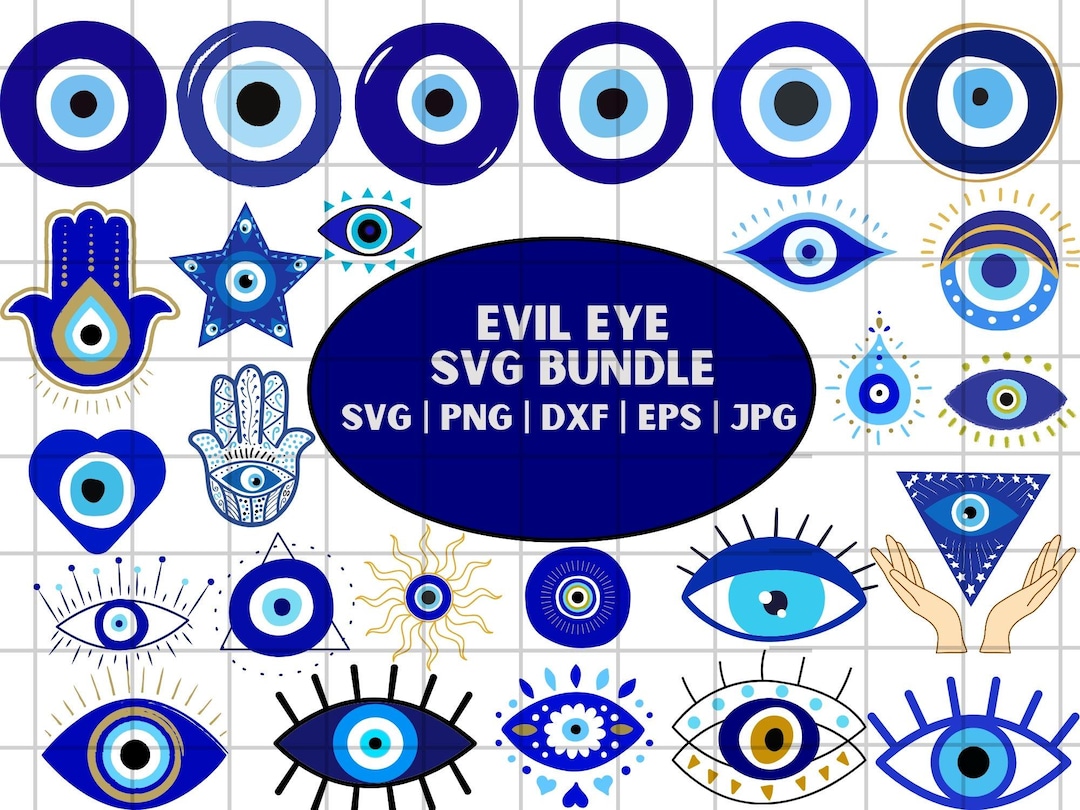 Evil Eye Svg Bundle, Turkish Eye Svg, Evil Eye Protection Svg, Humsa ...