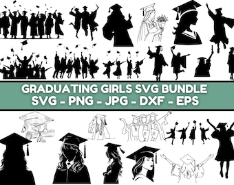 Graduate Silhouette, Graduation Cut File ,Graduation Design SVG, grad girl silhouette graduation 2024 svg, graduation cap,graduation clipart