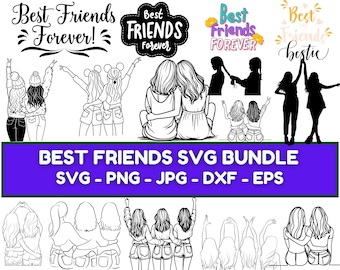 Friends SVG Bundle, Friendship Graphics (Digital Download