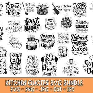 Kitchen Svg Bundle, Kitchen Cut File, Baking Svg, Cooking Svg, Potholder Svg, Kitchen Quotes Svg, Cutting Board Laser Png, Cut File Cricut