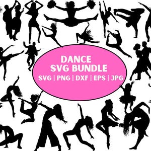 Dance Svg, Dance Silhouette, Dance Svg Bundle, Dance Cut File, Dancers Svg, Dance Clipart, Dancer Silhouettes svg, Instant Download