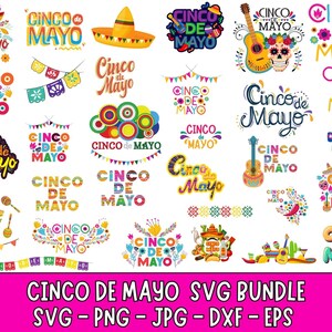 Mexico SVG, Cinco de Mayo Svg bundle, Cinco de mayo Clipart, Sombrero, Mexican Svg, Cinco de Mayo PNG, Tacos, Taco Tuesday, Fiesta clipart