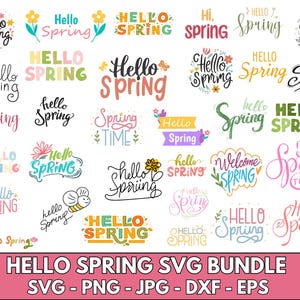 Hello Spring Bundle, Welcome Spring Svg, Flower Svg, Spring Is Here Svg, Spring Vibes Svg, Spring Svg, Spring Flowers Svg, Spring Shirt Svg
