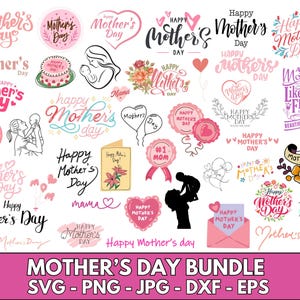 Mothers Day SVG Bundle, mom life svg, Mother&#39;s Day, mama svg, Mommy and Me svg, mum svg, Silhouette, Cut Files for Cricut , Mom day svg