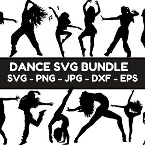 Tanz-Svg, Tanz-Silhouette, Tanz-Svg-Bundle, Tanzschnitt-Datei, Tänzer Svg, Tanz Clipart, Tänzer Silhouetten svg, Instant Download