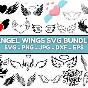 Angel Wings Svg| Angel Wings Png| Angel wings Clipart| Angel In Heaven Svg| Angel wings Cut Files| Svg Files For Cricut| Angel wing