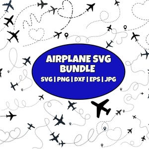 Airplane Svg, Airplane Clipart, Travel Svg, Airplane Silhouette, Airplane Png, Svg Files For Cricut, Aeroplane Svg, Airplane Heart Svg