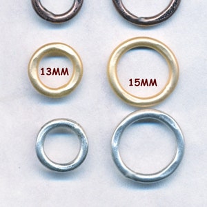 SOLDERED RINGS Two Sizes 10 each  15mm and 13mm Handmade in Bali
