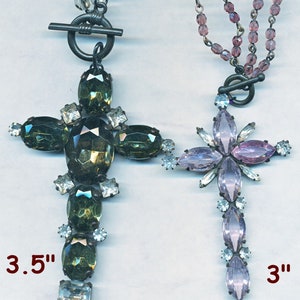 VINTAGE TOGGLE NECKLACES.  Wear Long or Short.  Choice of Two Black Diamond or Amethyst