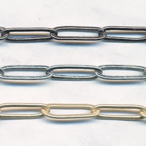 PAPER CLIP CHAIN Small Size  5X17mm sold by the foot Also  4X10MM