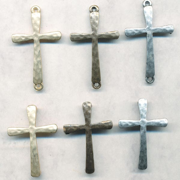 CAST CROSS   1.5" hidden connector or rings  2 Pieces WHOLESALE Available