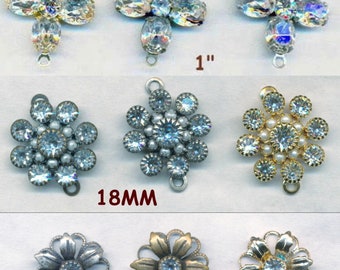 SWAROVSKI FINDINGS 3 STYLES 3 Colors.  One Piece