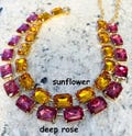 SPECIAL PRICING Anna Wintour Style Czech Crystal Necklace  18x13mm stones--Gold, Ant. Bronze or Sterling. Custom Order Not Returnable