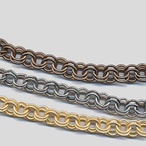 Beautiful VINTAGE DOUBLE LINK Bracelets 8.25&quot; Long one per order  3 Colors