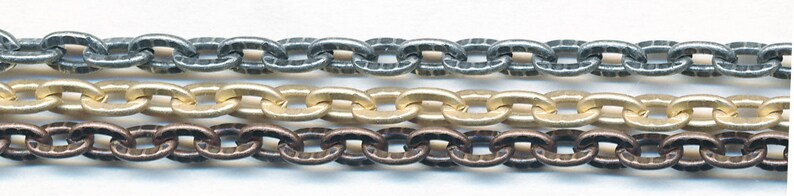 VINTAGE CHAIN Sold By the Foot 3 Colors 6MM X 4MM Wholesale Available