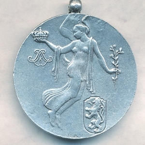 Beautiful  BELGIUM - Art Deco bronze art medal 1830 - 1930 by Marcel Rau, 50 mm,  Cast from the Original 1 Medal
