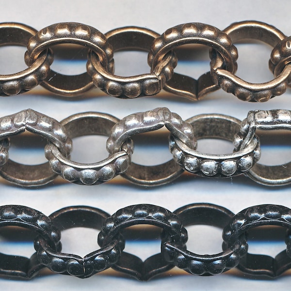 FAB HEAVY VINTAGE Chain By the Foot Available in 2 Finishes 16mm-Special Pricing