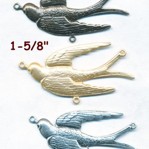 SWALLOW STAMPING 1-5/8&quot; One Per Order 3 Colors