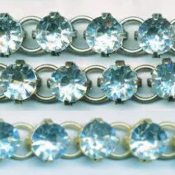 8mm Clear Crystal RHINESTONE LINKAGE--Special Price-sold by the foot