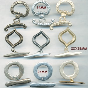 CAST TOGGLE CLASP 3 Styles, 3 Colors, One Per Order
