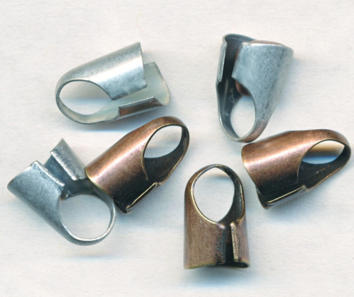 METAL MESH CHAIN End Caps Sold in Packs of 10 Ant.sterling Etsy