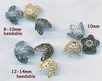 BENDADABLE CAPS for 10mm, 12-14mm, 8-10mm Beads.