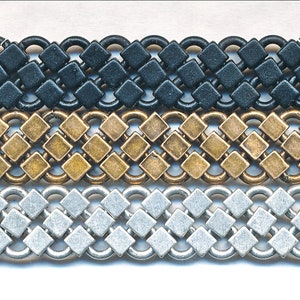 Beautiful DECORATIVE CHAIN MAIL sold by the foot Black, Ant.Sterling, Ant.Bronze image 5